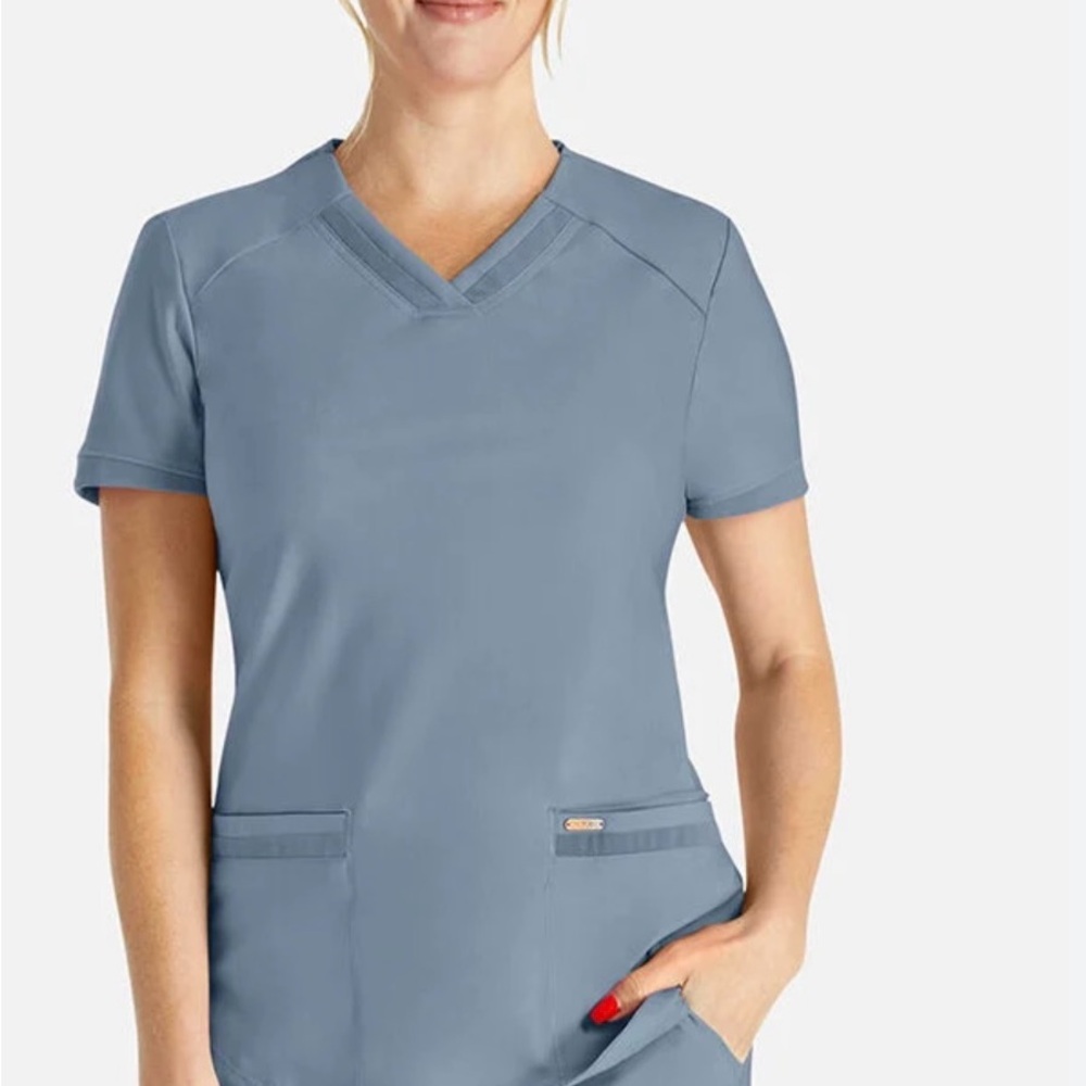 Cherokee Women's Short Sleeve Blue Top